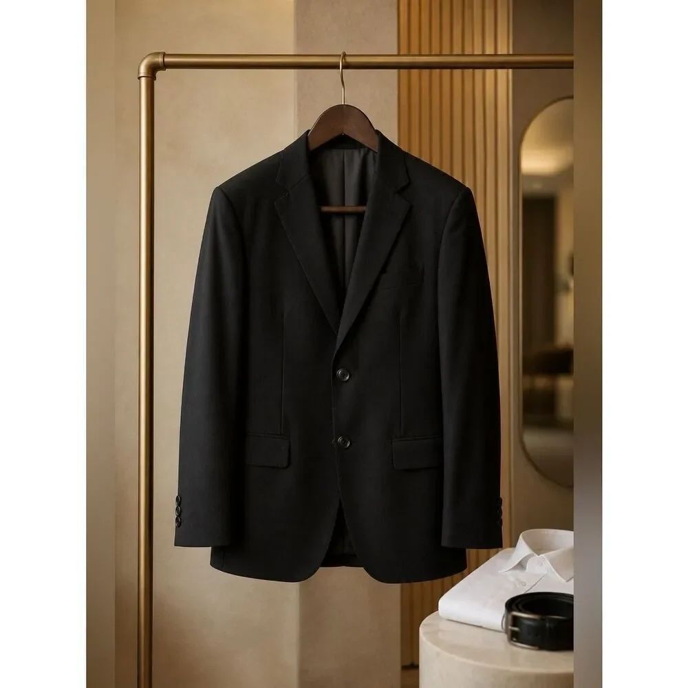 GRAY 2 BUTTON BLAZER BY BARRINGTON SIZE 46R EUC